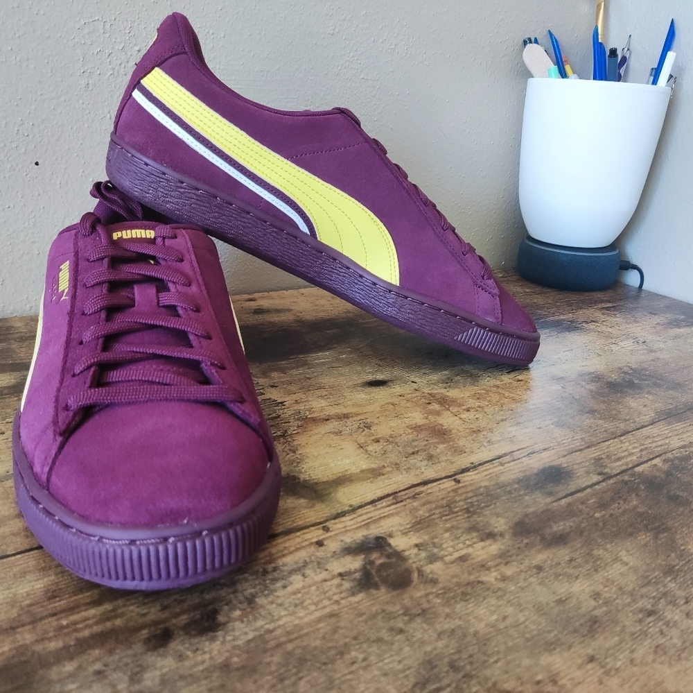Puma Suede Triplex Sneakers Red/Gold New men's size 11